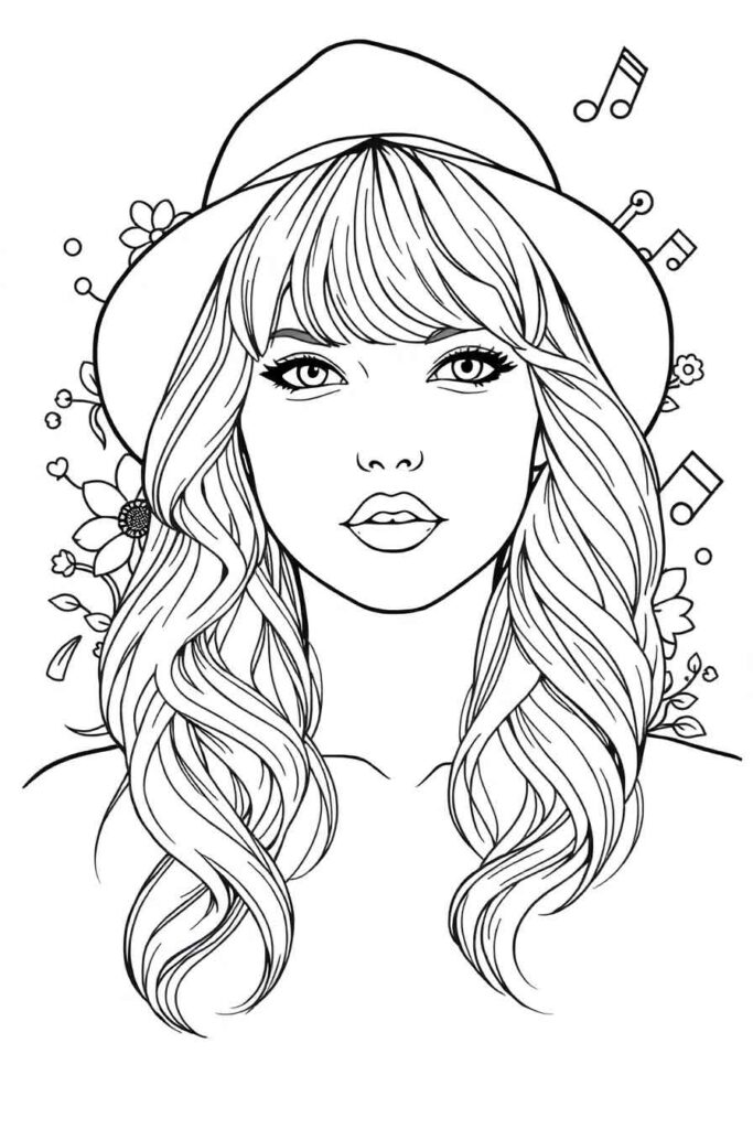 Taylor Swift coloring pages