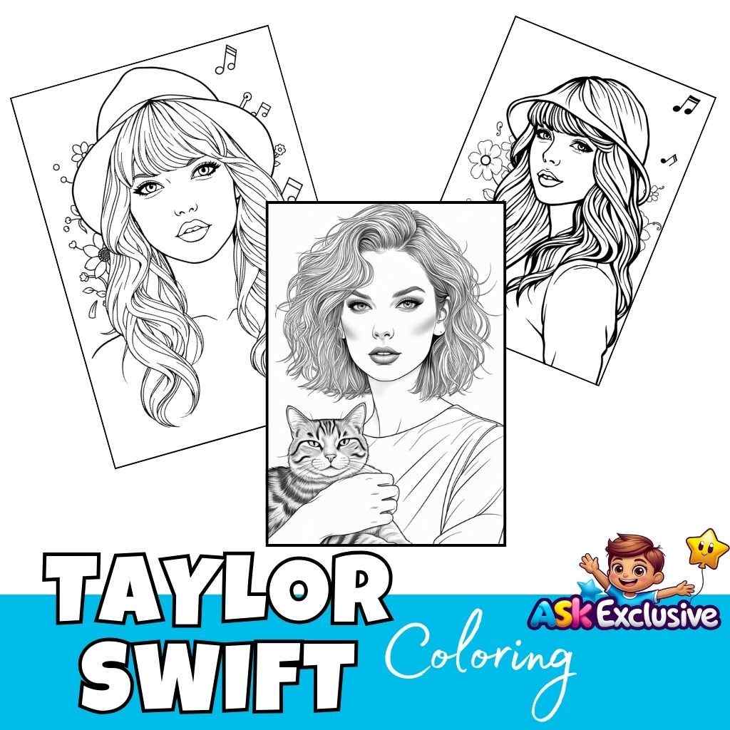 Taylor swift coloring pages