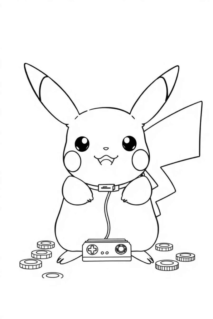 Pikachu coloring pages