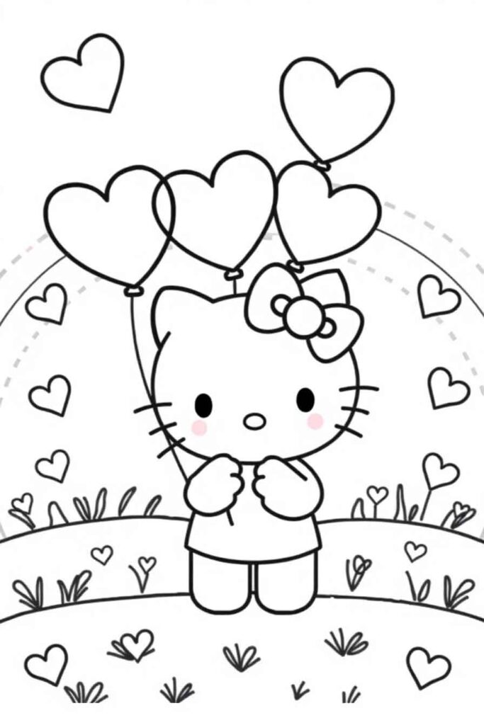Hello Kitty Coloring Pages