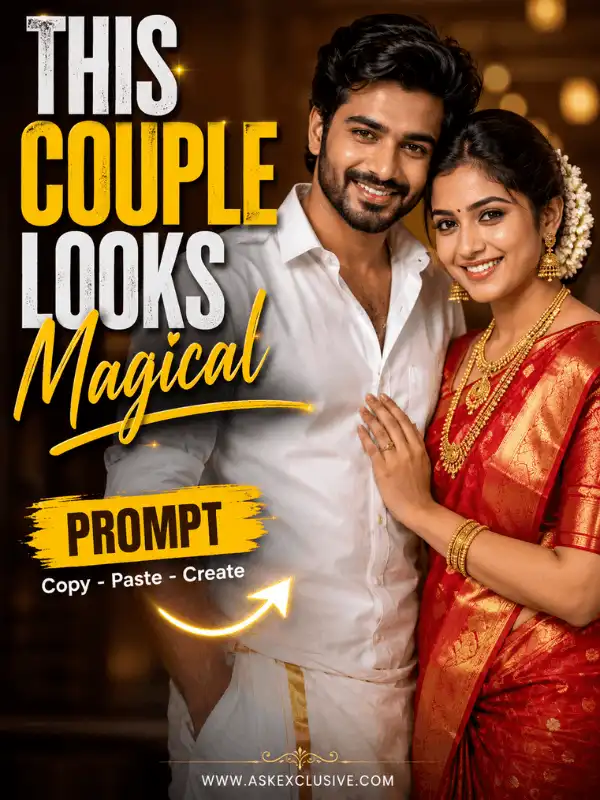 Couple and wedding AI photo prompt example